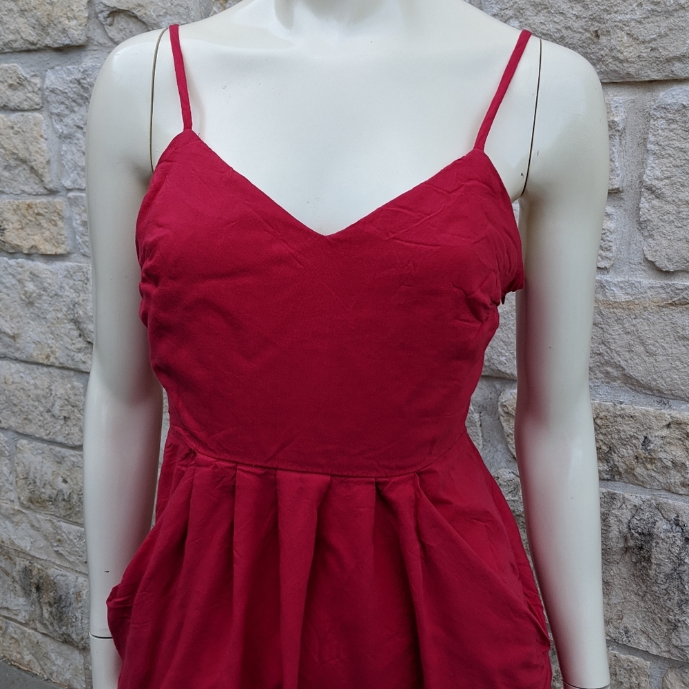 Super Red Dress Cute stylish Spaghetti Strap Vneck - Picture 5 of 11